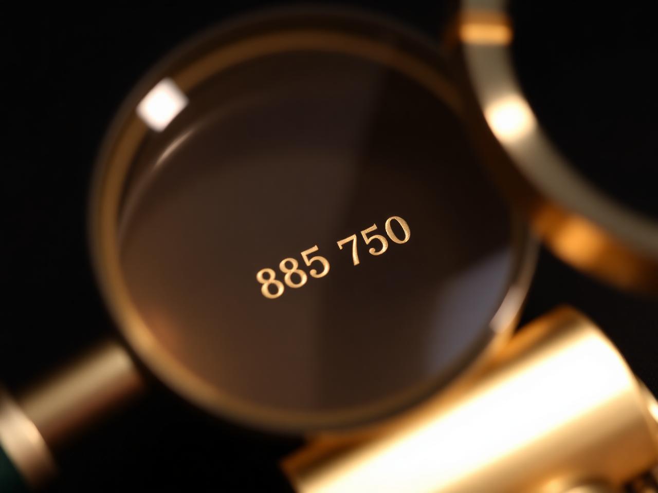 Keurtekens in gouden sieraden — close-up 585 stempel, kennisbank Goud Inkoop Nieuwegein